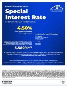Fixed 4.5% Interest Rate on Reduced Priced Homes!
