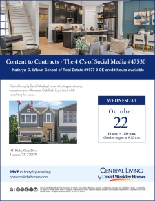 Join David Weekley Homes in Retreat at Oak Park for a FREE CE class worth 3 credits!