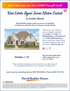 Learn how you can win $500 with our Social Media Contest in Jordan Ranch