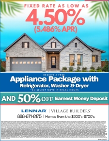 Low Rates AND a Free Appliance Package on a New Home!