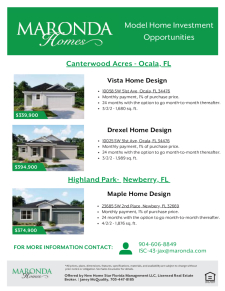 Model Home Investment Opportunities
