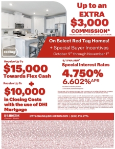 Red Tag Savings – Up to $15K Flex Cash + Extra Commission