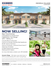 Now Selling - OSCEOLA VILLAGE