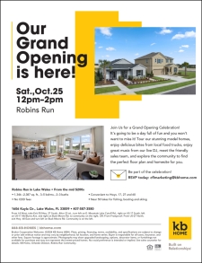 Robins Run Grand Opening Event!
