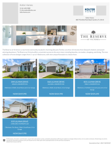 The Reserve at Victoria - Available Homes