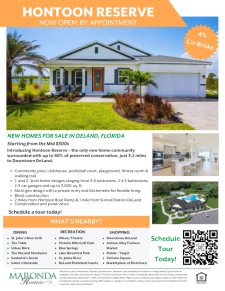 Hontoon Reserve Now Open By Appointment, 4% Co-Broke