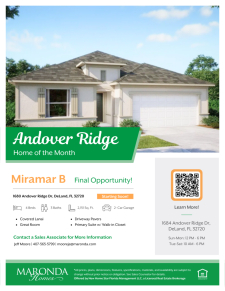 Home of The Month in Andover Ridge
