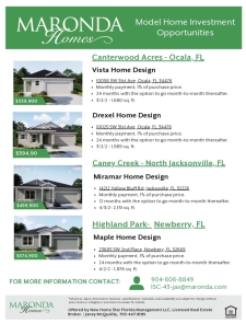 Model Home Investment Opportunities