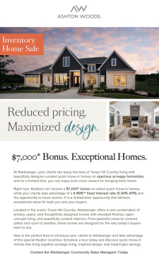 Earn a $7,000* Realtor Bonus at Waldsanger