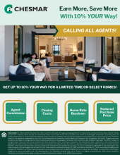 Up to 10% Your Way on select inventory homes for a limited time!