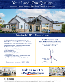 Build On Your Lot Seminar