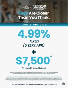 For A Limited Time: Fixed Rate of 4.99%* + $7,500 To Use As You Choose