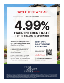 4.99% Fixed Interest Rates + $25k in Upgrades!
