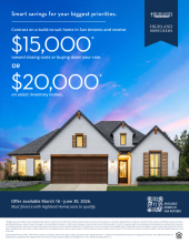 $20k on Inventory Homes OR $15k Towards Closing