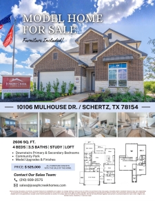 Model Home For Sale in Schertz!
