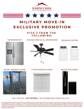 Two Free Home Upgrades for Military Buyers!
