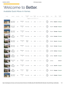 Available Quick Move-In Homes