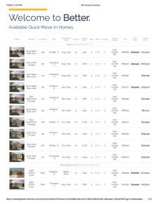 Available Quick Move-In Homes