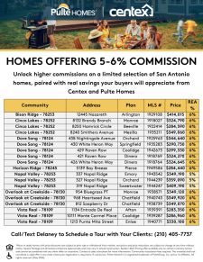 5-6% Commission on Select Homes