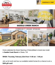 Come to our Saddle Creek Ranch Grand Opening!