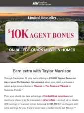 Earn $10K more with Taylor Morrison