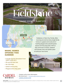 Fieldstone - New Community Details!