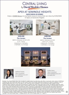 $5,000 Bonus + 3% Commission in Apex at Seminole Heights!