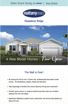 4 New Model Homes Now Open at Pasadena Ridge!