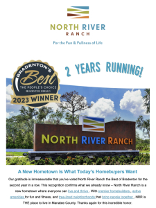North River Ranch Is Best of Bradenton Again!